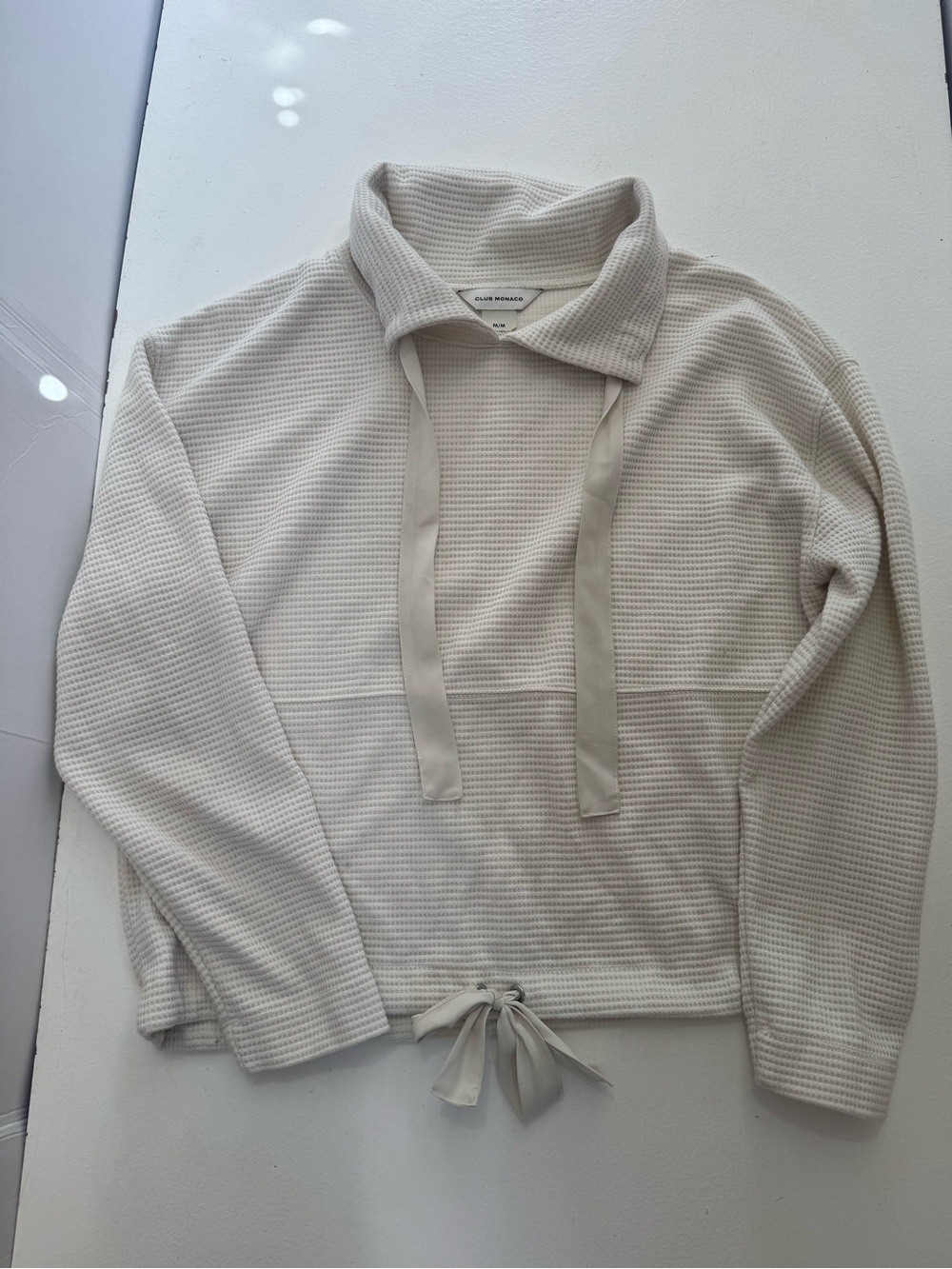 Club Monaco women's waffle sweatshirt size medium